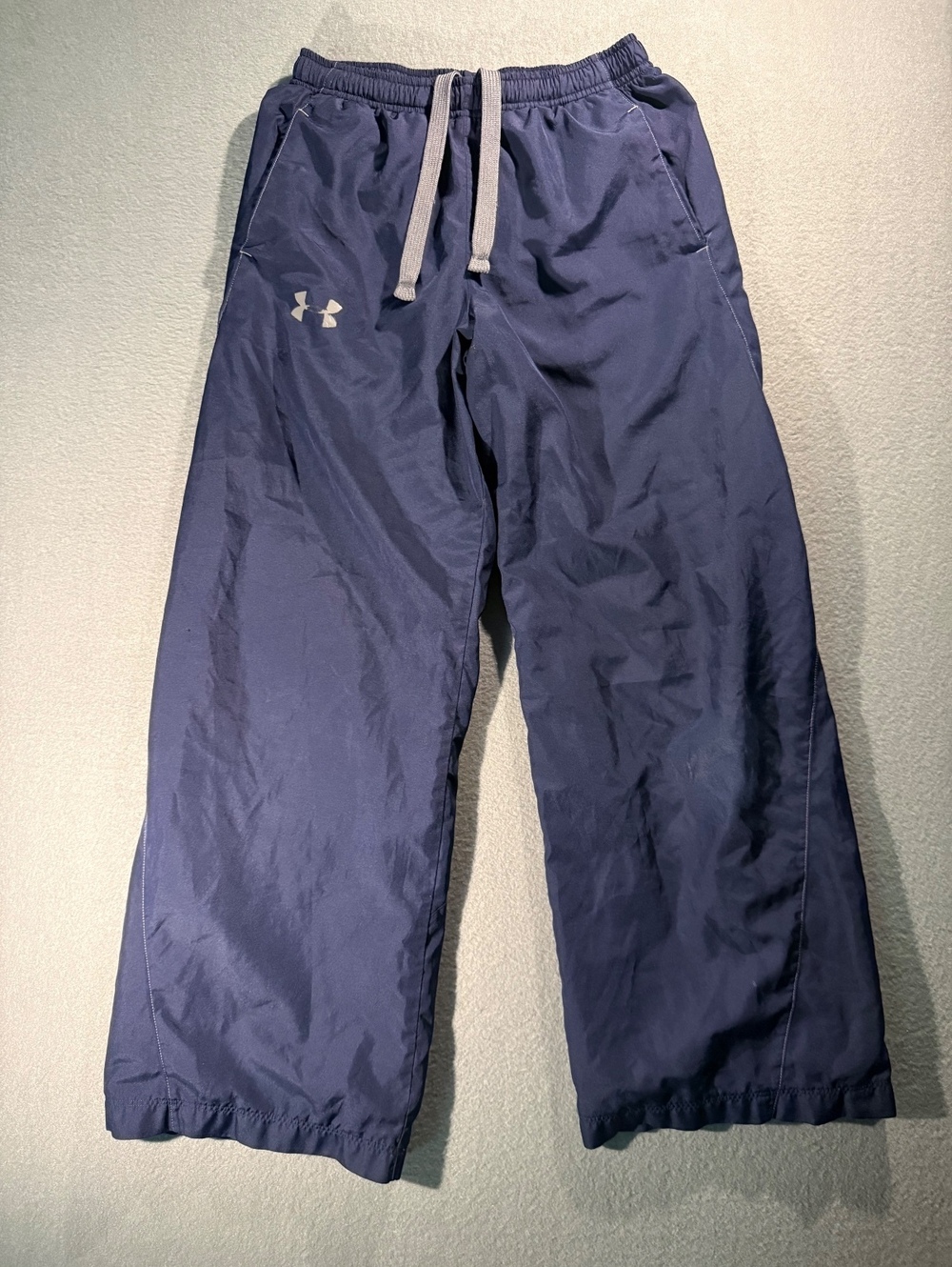 Under Armour Youth Navy Blue Loose Fit Track Pants Size Medium